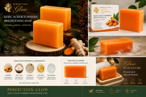 Perfection Glow Kojic Acid & Turmeric Brightening Soap